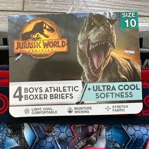 Jurassic World Boy's Licensed 4-Pack Athletic Boxer Briefs